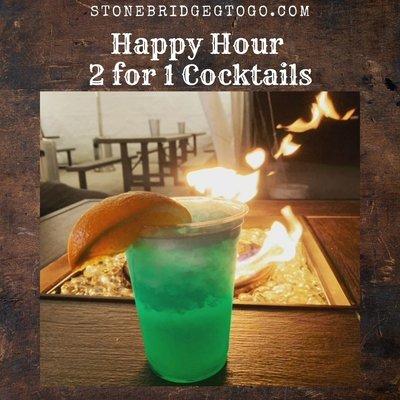 Happy Hour 2 for 1 Cocktails