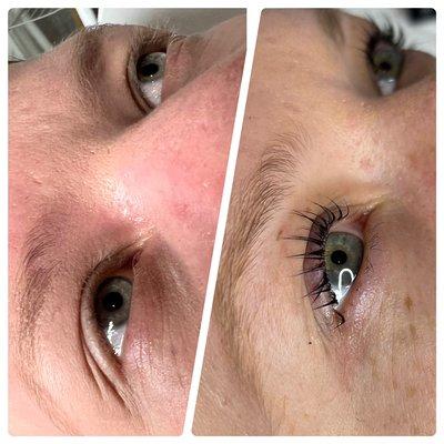 Lash lift and tint