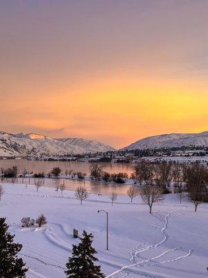 Sunrise from the hotel balcony