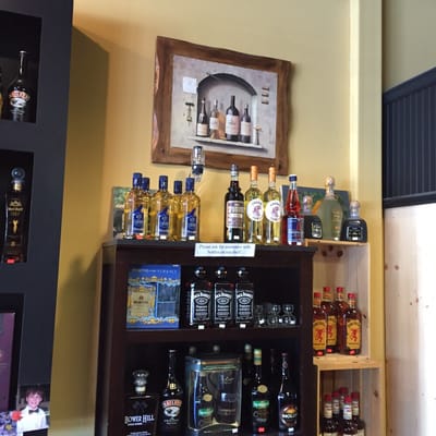 Vino 100 has an interesting collection of specialty liquors.