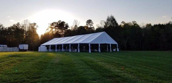 40ft x 105ft Future Track Tent for a wedding