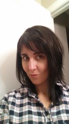 New cut, color, and bangs by Angeline!