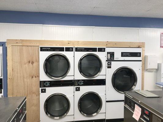 New dryers just installed