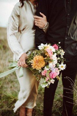 They made this gorgeous bouquet for our engagement shoot.