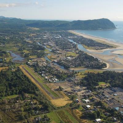 Aerial shot of Seaside Airport