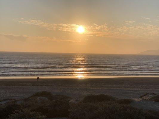 View at sunset from the deck.