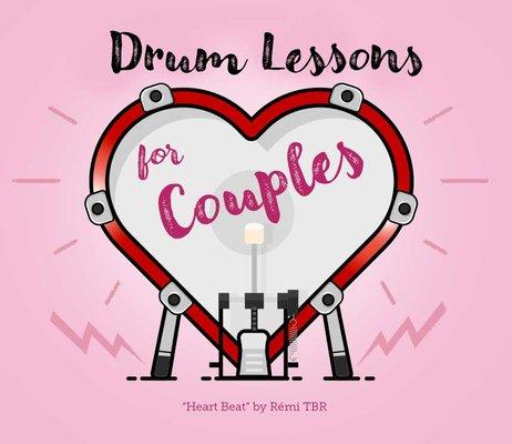 We frequently have couples take drum lessons together as a date night!