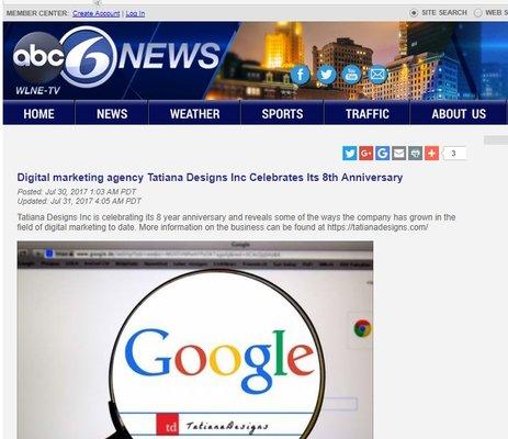 Tatiana Designs will put your company on News!