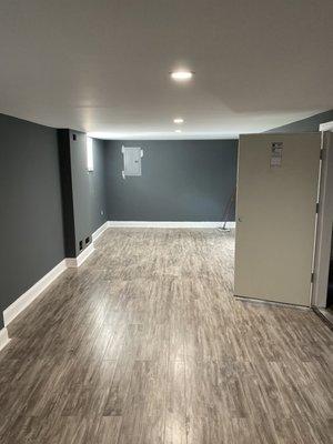 Basement after