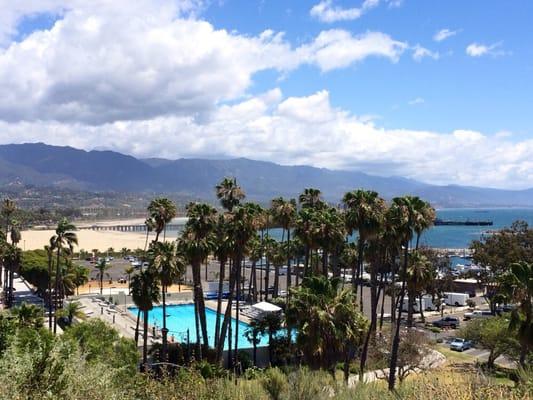 View of the pool from SBCC