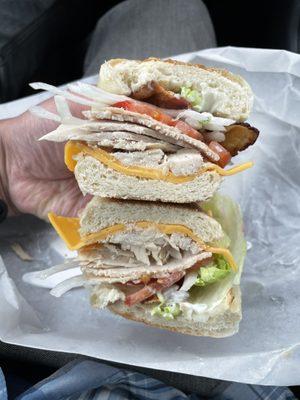 Fresh carved turkey club...photo by @phil_eatsfood