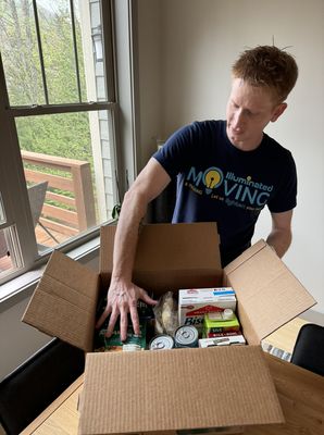 Packing up the kitchen