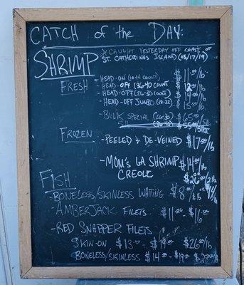 Billy's Botanicals Price List for Seafood