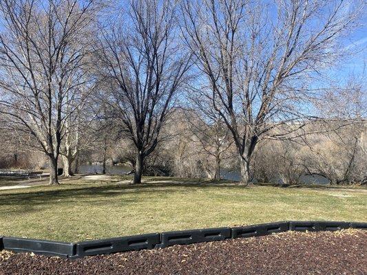 Taken from the playground. The river is really close to the park.