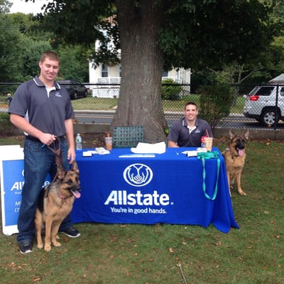 Joe & Ryan at Plymouth Barktoberfest with special guests Angie & Vito