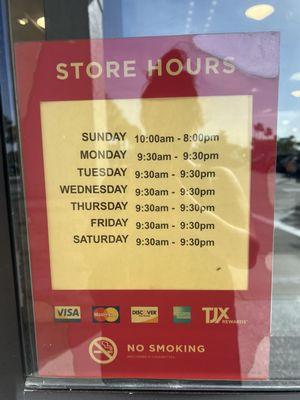 Store Hours