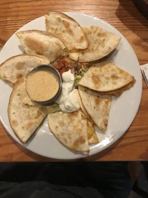 Bacon Ranch Chicken Quesadillas