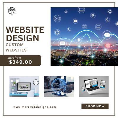 Custom website design from Marz Web Designs.