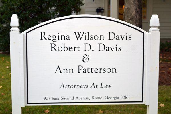 Regina Wilson Davis, Robert D. Davis & Ann Patterson