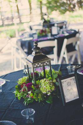 Lantern and floral center table peices.