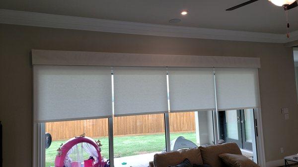 Roller Shades on Sliding Glass Door