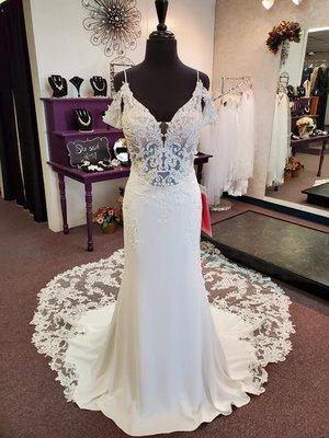 Our NEW Private Cupid's Collection Gown Belize, has a intricate floral lace that is absolutely stunning!!!