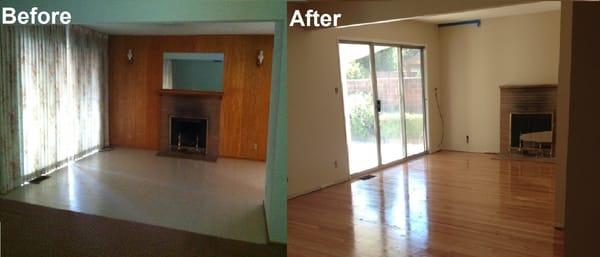 A total transformation, courtesy John & Crew @ Hardwood Floors Plus More!