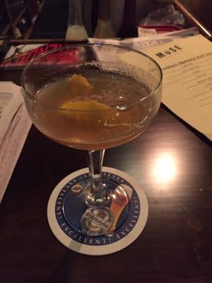 Napoleon Sidecar. Love the fresh, bright Napoleon (like Cointreau or Grand Marnier, but better)