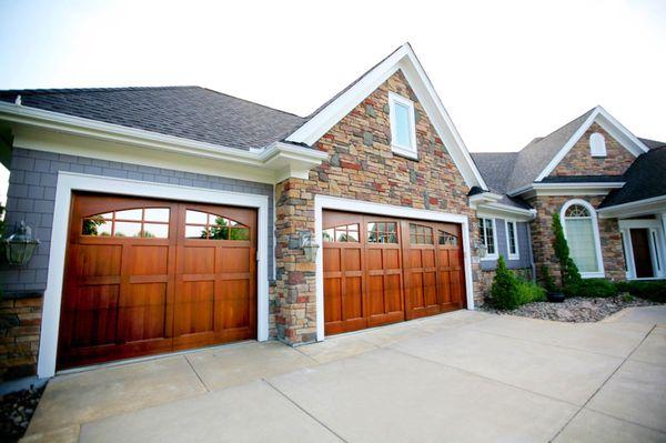 Completely custom wood garage doors by CAMBEK