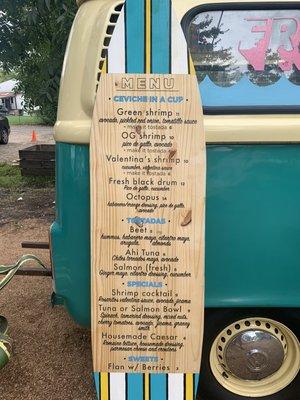 Cevicheria Menu