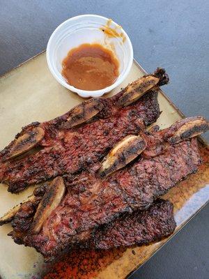 Beef short ribs and original BBQ sauce