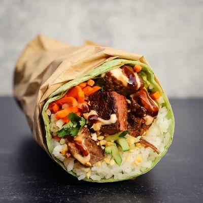 Steak banh mi wrap