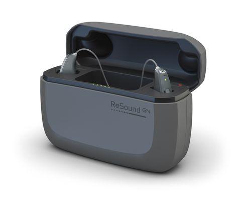 Rechargeable hearing aid options available. 3 hours of charging gives 30 hours of hearing aid use.