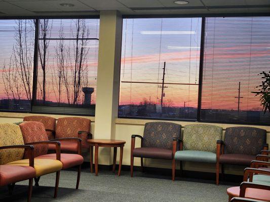 View from the waiting room on a too early morning.