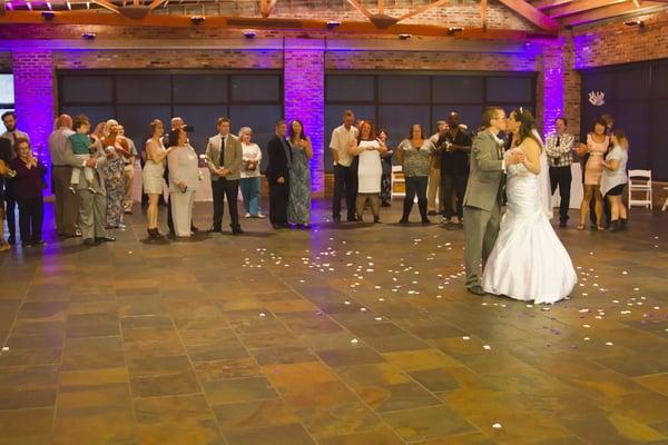 Ceremony side turns into a dance floor