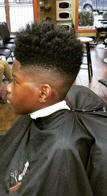 Hi-Top fade at Nwani's Barbershop