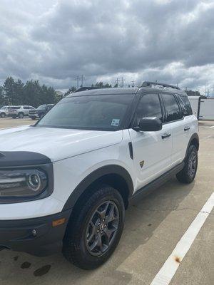 Exterior Detail with protective spray wax.