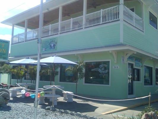 The big green building, just past Bizzaros on A1A!