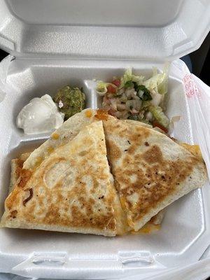 Cheesy goodness quesadilla