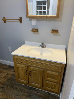 Bathroom complete remodel and moved the wall 3 foot back