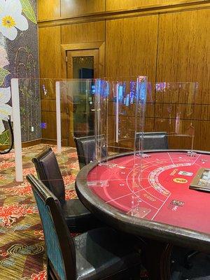 Pechanga Casino Custom Sneeze Guard for all their Gaming Tables