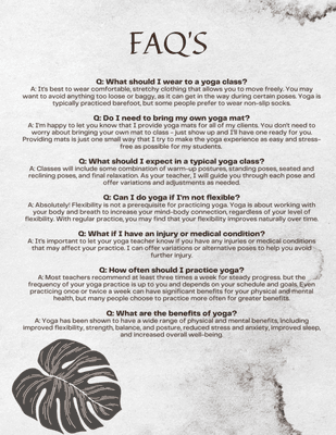 Yoga FAQ's