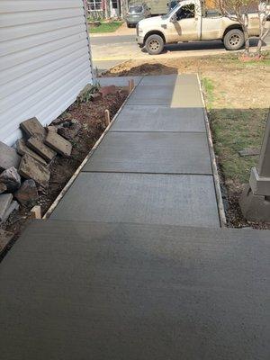 Front walk and step