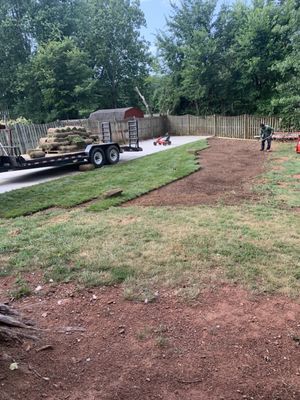 Driveway and sod installation