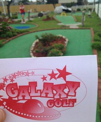 Galaxy Golf score card.