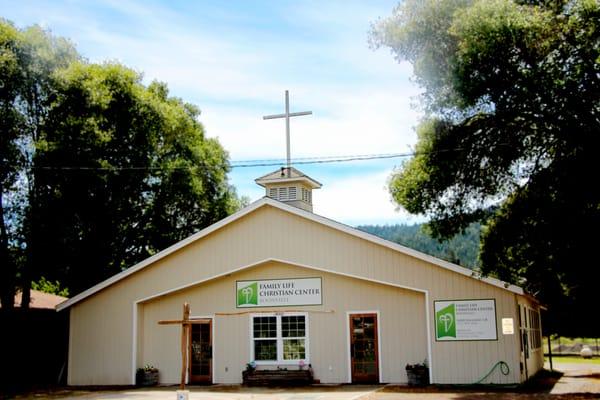 The front of the Assembly of God Church in Boonville, Ca.