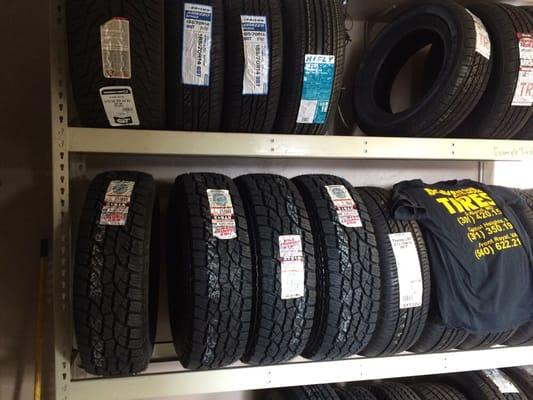 New Tires in stock or available for order anytime