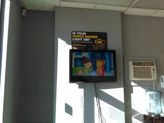 Waiting room with tv