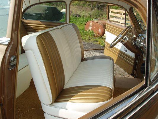 1954 Chevy Chetty's roll-n-pleated interior.