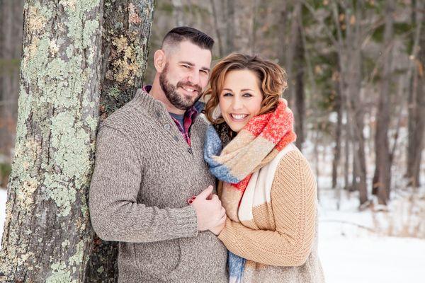 Central Wisconsin Wedding and Engagement Photographer, Engagement portraits, outdoor winter engagement, Wausau Photographer